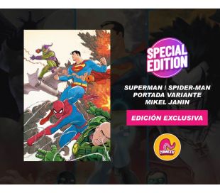 Superman Spiderman - Portada exclusiva Mikel Janin