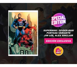 Superman Spiderman - Portada exclusiva Jim Lee