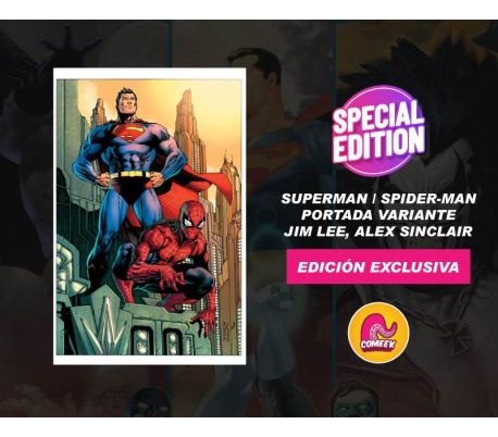 Superman Spiderman - Portada exclusiva Jim Lee