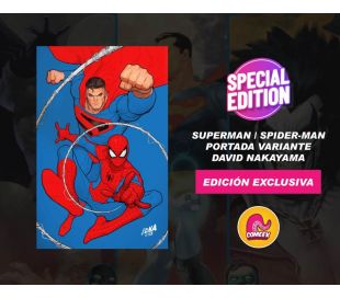 Superman Spiderman - Portada exclusiva David Nakayama