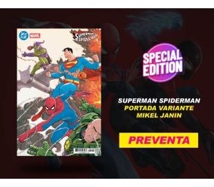 Superman Spiderman - Portada variante Mikel Janin