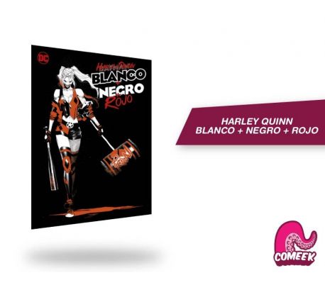 Harley Quinn Negro Blanco y Rojo