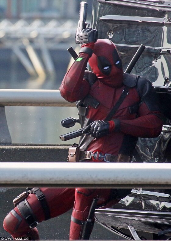 Deadpool en el set de rodaje