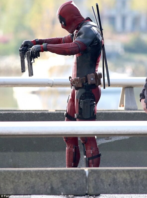 Deadpool en el set de rodaje