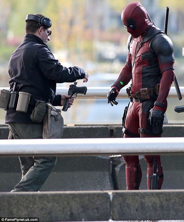 Deadpool en el set de rodaje