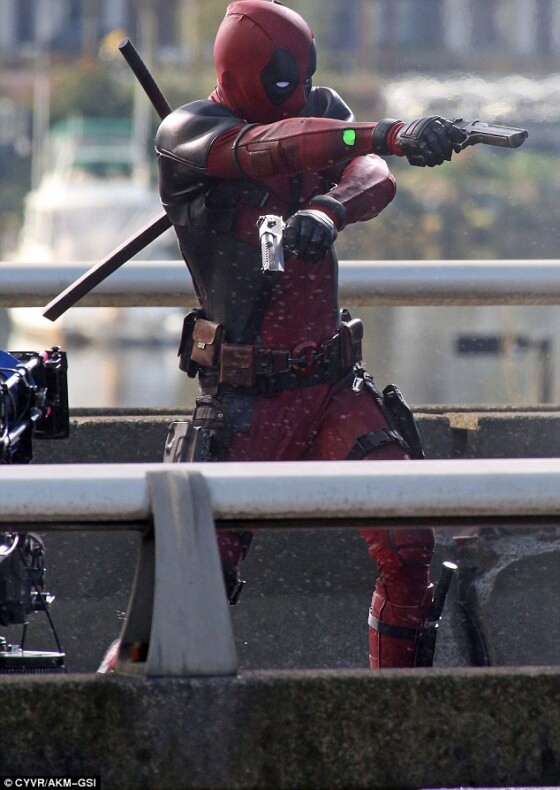 deadpool en el set de rodaje